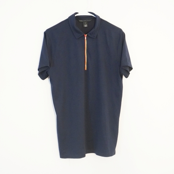 MARC BY MARC JACOBS Navy Zipper Golf Polo Shirt - Picture 5 of 7